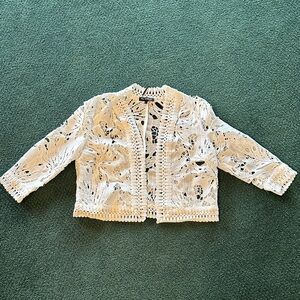 “Picadilly” Fashion Cream Lace Jacket-NWT